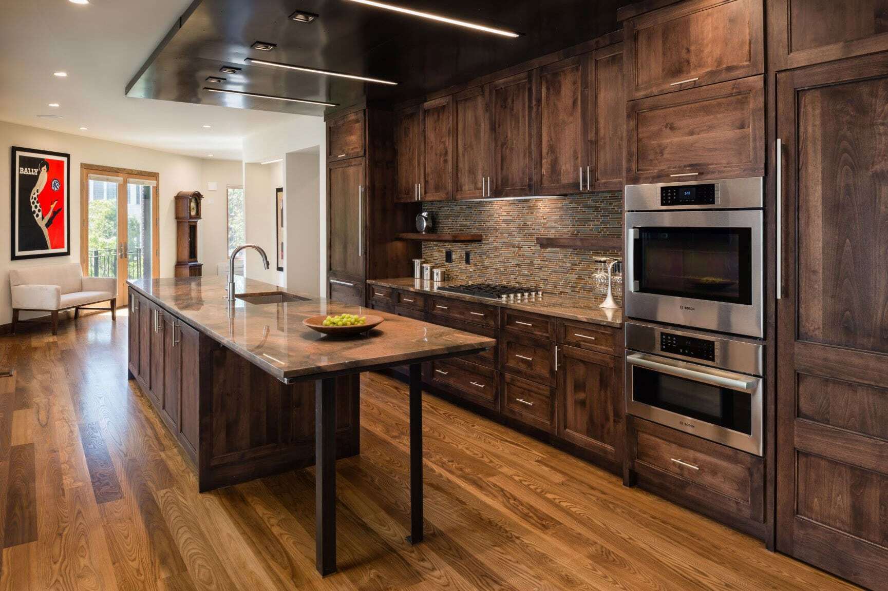 Inside Kitchen made of Thermally Treated Wood