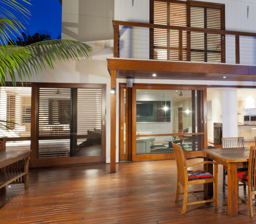 Tropical Hardwood House made of ipe