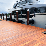 Ipe hardwood dock on intercostal waterway