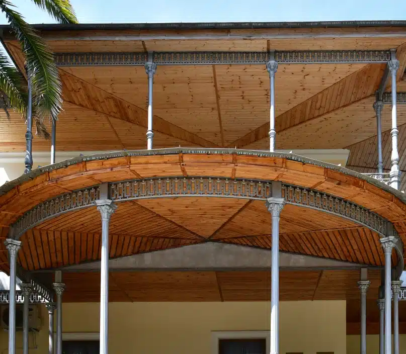 Exterior House made of Cypress Wood