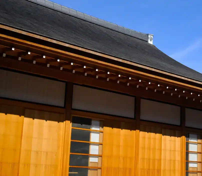 Exterior House made of Cypress Wood