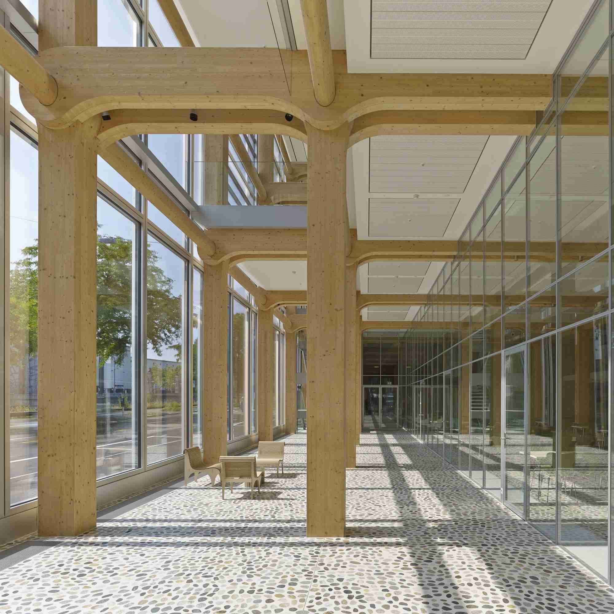 office building of wood