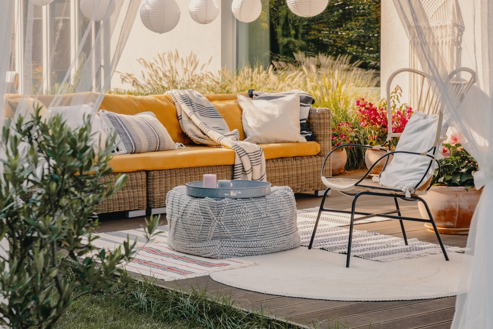 Outdoor Rugs on Wood Deck