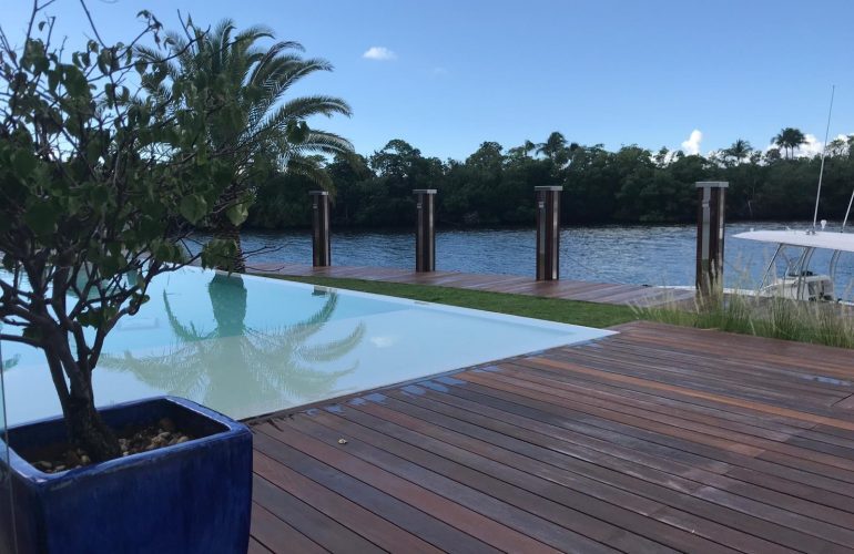 ipedeckmarina2 Ipe Wood Decking around pool by South Florida marina