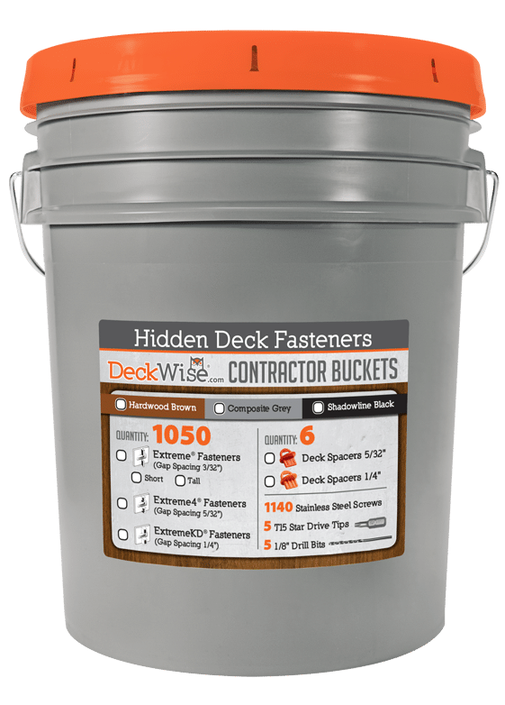 DeckWise Ipe Clip Extreme Short Hidden Deck Fasteners (Contractor Buckets 1050 Count)