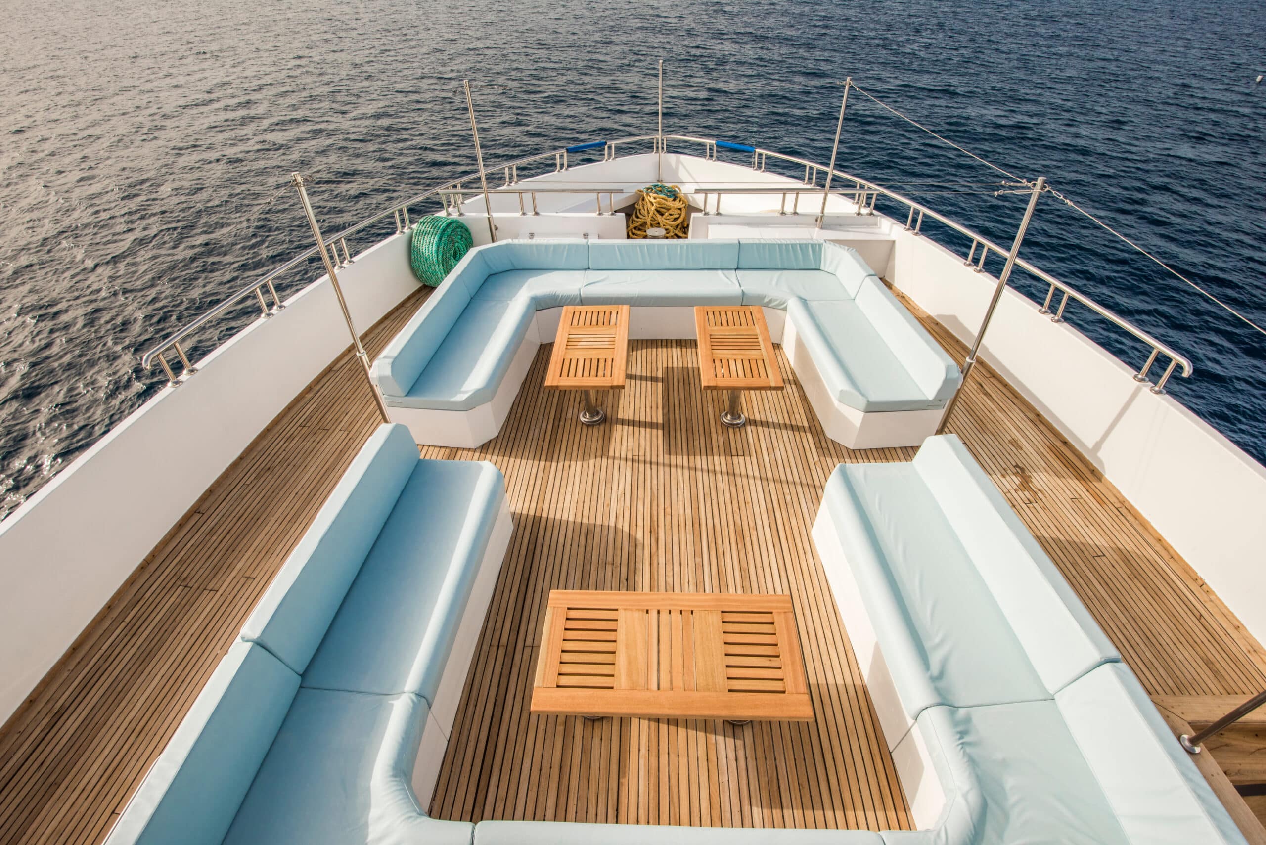 Boat made of teak scaled