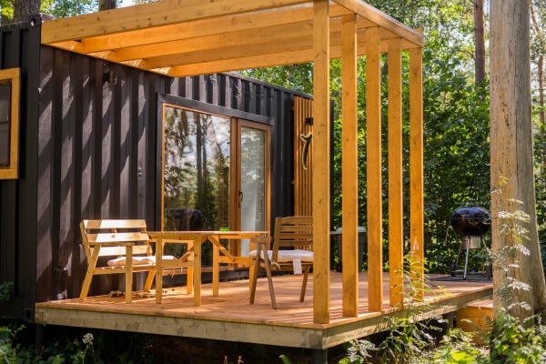 Outdoor Dining Area Wood Deck